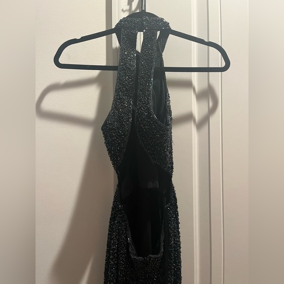 Cache iridescent beaded silk Gown formal backless prom homecoming eveningwear - Picture 16 of 16